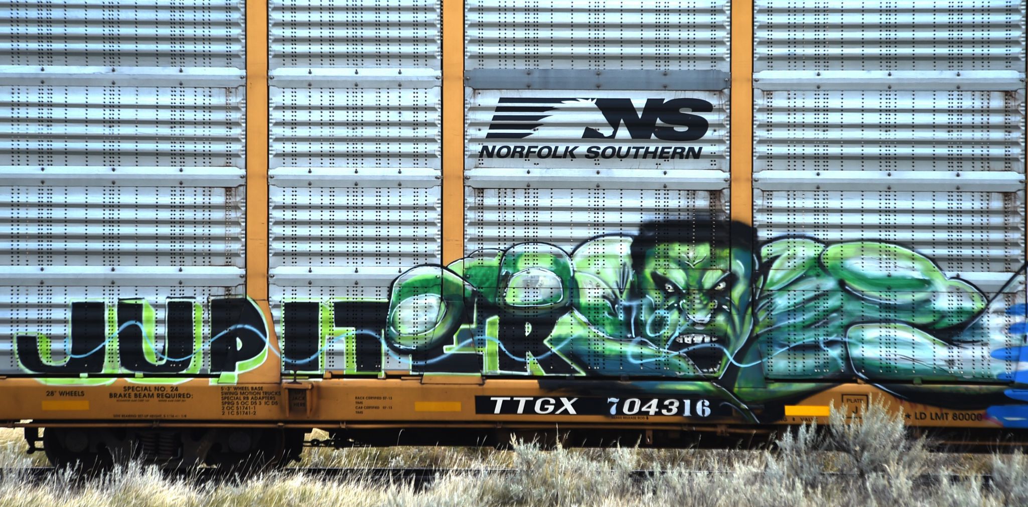 Graffiti rail cars
